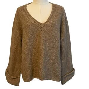 Anthropologie Wool Sweater Size‎ XS Boxy Slouchy Capsule Minimalist Quiet Luxury